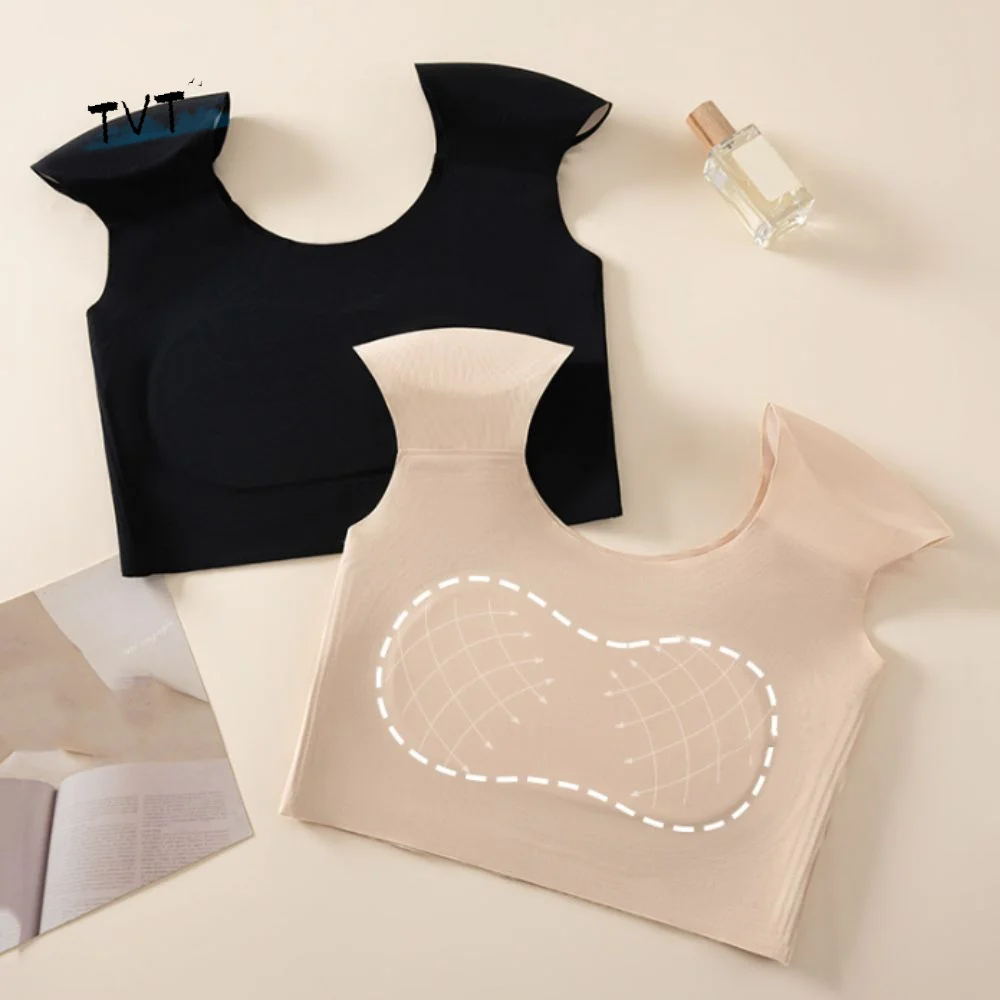 

Seamless Right-angle Shoulder Bra Chest Binder Bustier Wireless Bra Lingerie Invisible Underwear for Women Girls Shapewear