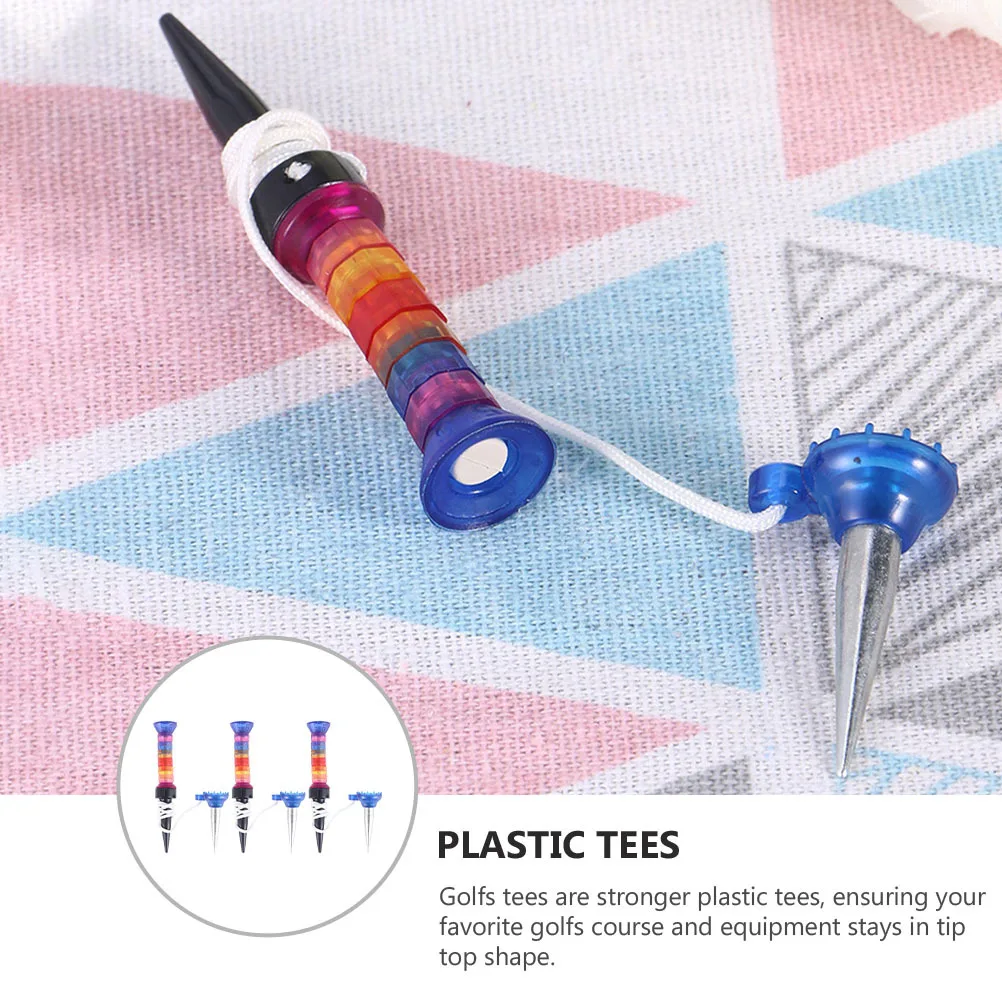 3 قطعة تي شيرتات جولف بلاستيكية أقوى عالية طويلة تي شيرت نهج ضحل ألوان زاهية سهلة اكتشاف أدوات التدريب في الأماكن المغلقة والخارجية #3