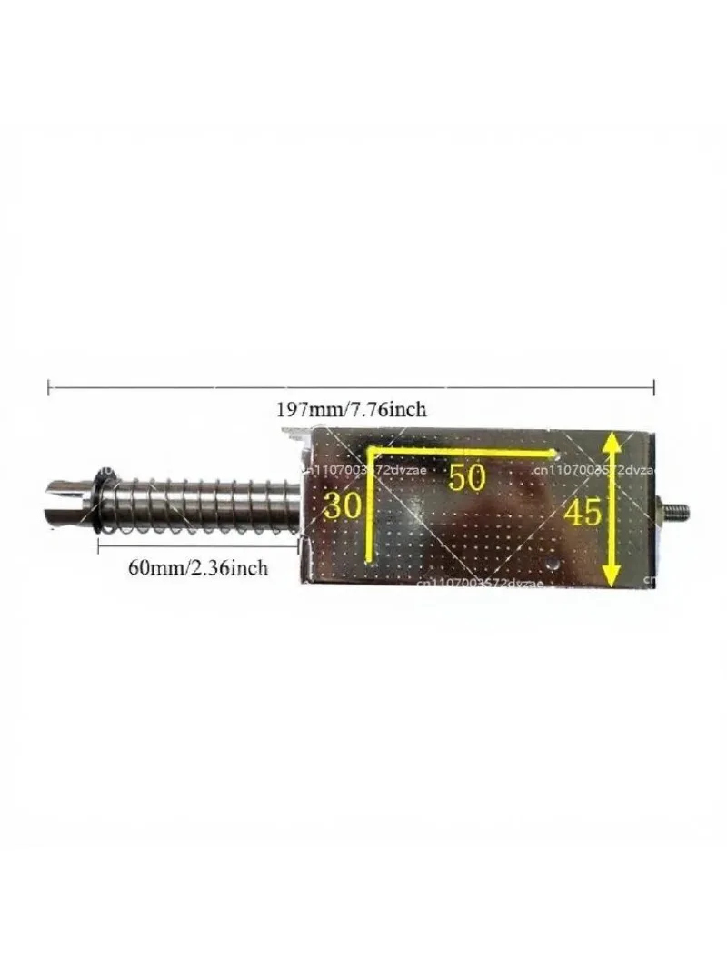 Long Stroke Push Pull Solenoid 60mm 15kg Force AC/DC 24V 220V Electromagnet