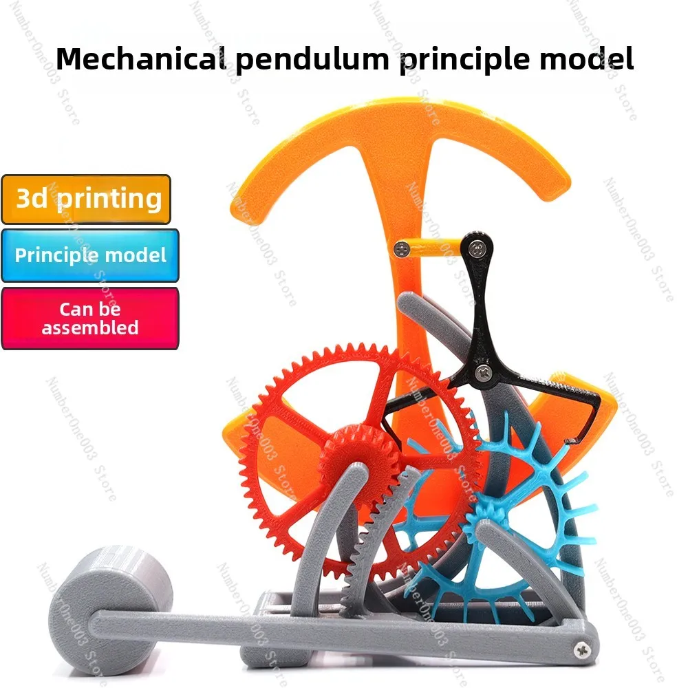 

Simple Mechanical Pendulum Clock Model 3D Printing Parts Assembly Teaching Large Pendulum Gear Setf