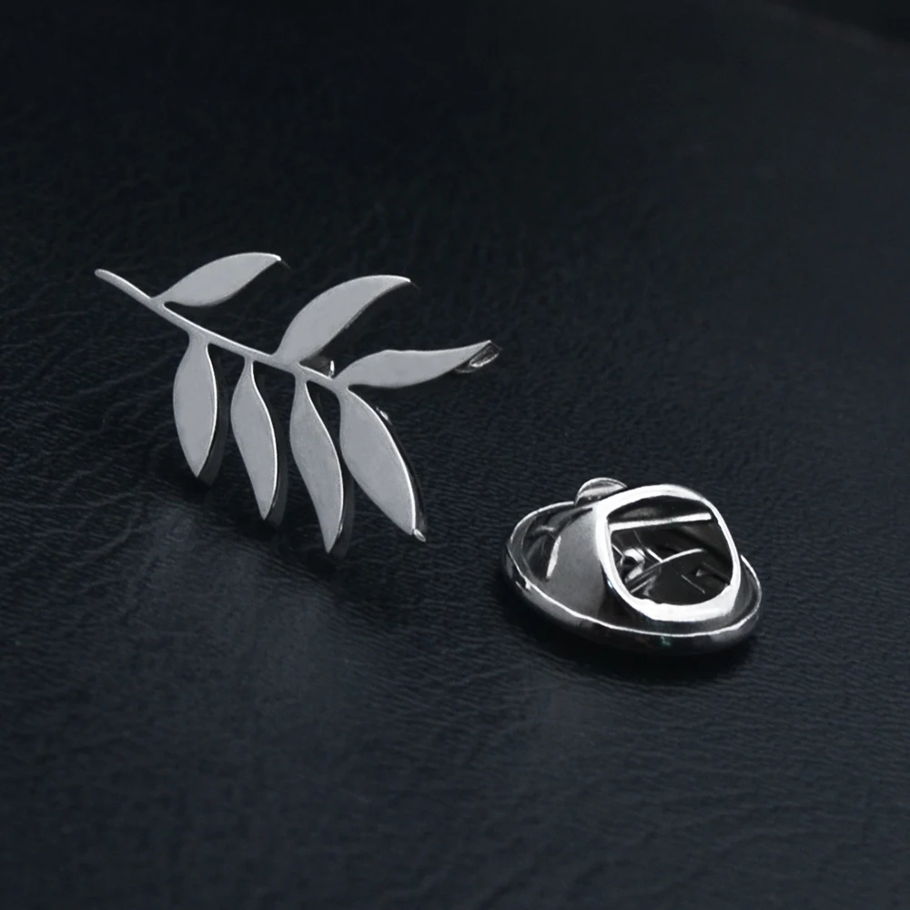 2024 New Product Unique Stainless Steel Olive Branch Brooch, Clothing Accessories,Chest Decorations, Symbolizing Peace Gifts