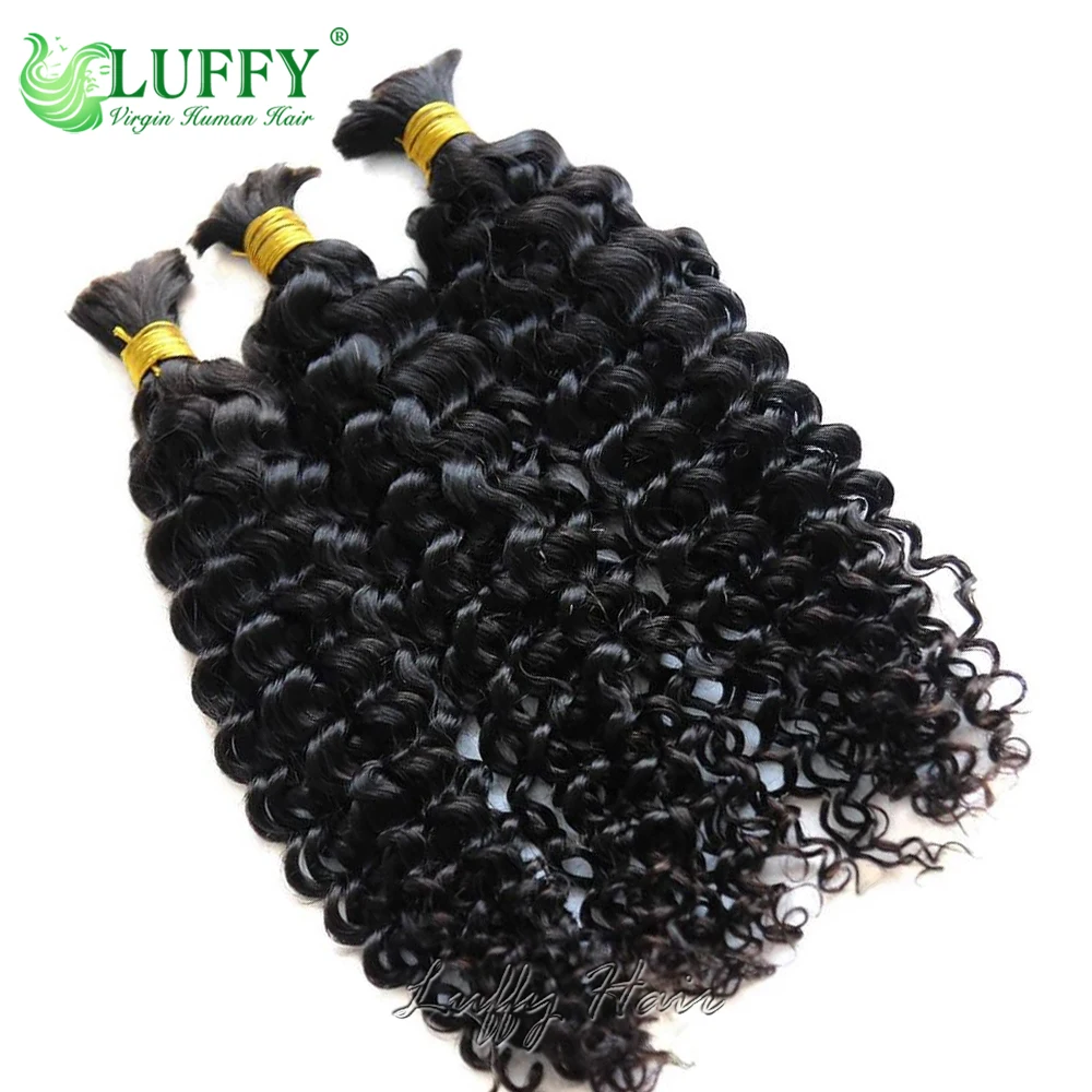 Human Braiding Hair Deep Curly Bulk Human Hair 100g No Weft Indain Human Hair Bundles Micro Human Braiding Hair for Boho Braids