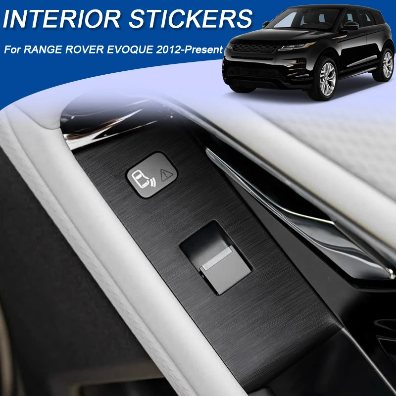 

For RANGE ROVER EVOQUE 2012-2026LHD Car Carbon Black Interior Sticker Lifting Window Panel Decal Gear Inner Door Protective Film