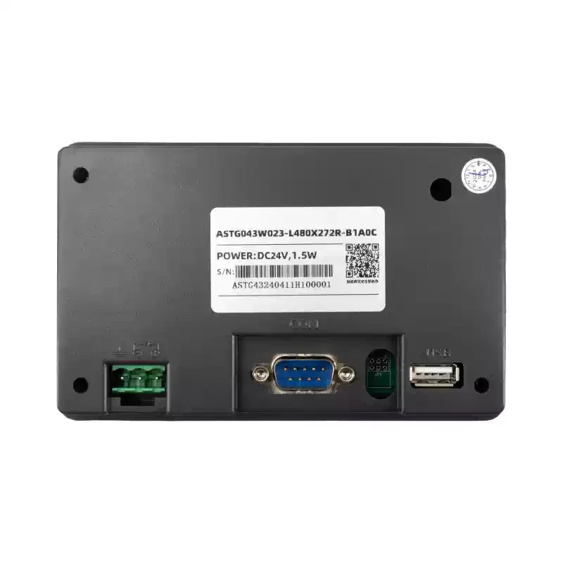 4.3‑inch Touch Screen, ASTG Series Configurable Programming HMI, Terminal Type & DB9 Pin Serial Port Screen