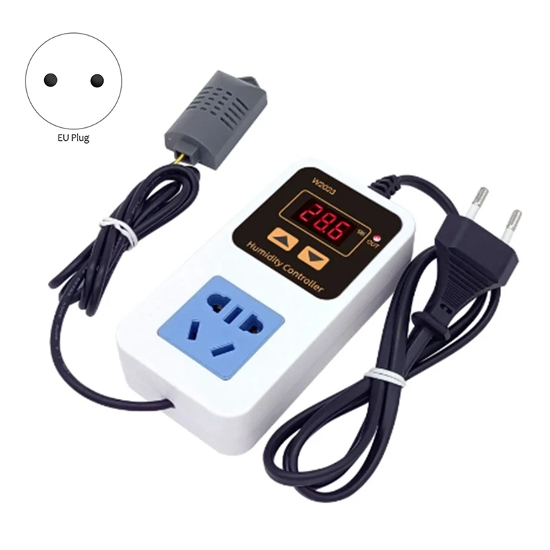 W2023 ตัวควบคุมความชื้นดิจิตอลอัจฉริยะ Humidifier ความชื้นและลดความชื้นสมาร์ทควบคุมความชื้น EU Plug
