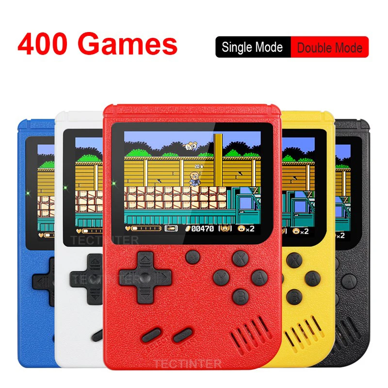 Retro Portable Mini Handheld Video Game Console 8-Bit 3.0 Inch Color LCD Kids Color Game Player Built-in 400 games