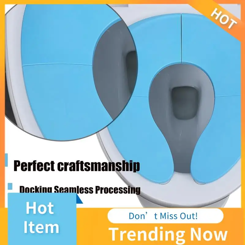 

CMHI-Folding Travel Toilet Seat For Toddlers - Portable & Secure Potty Training Seat, Non-Slip Suction Cups Blue Durable 35 X 29