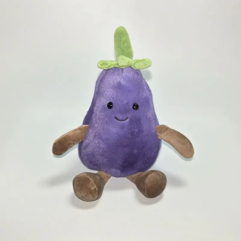 22*15 センチメートルぬいぐるみナスのおもちゃかわいい紫色のフルーツぬいぐるみ漫画のおもちゃ男の子女の子クリスマス誕生日ギフト