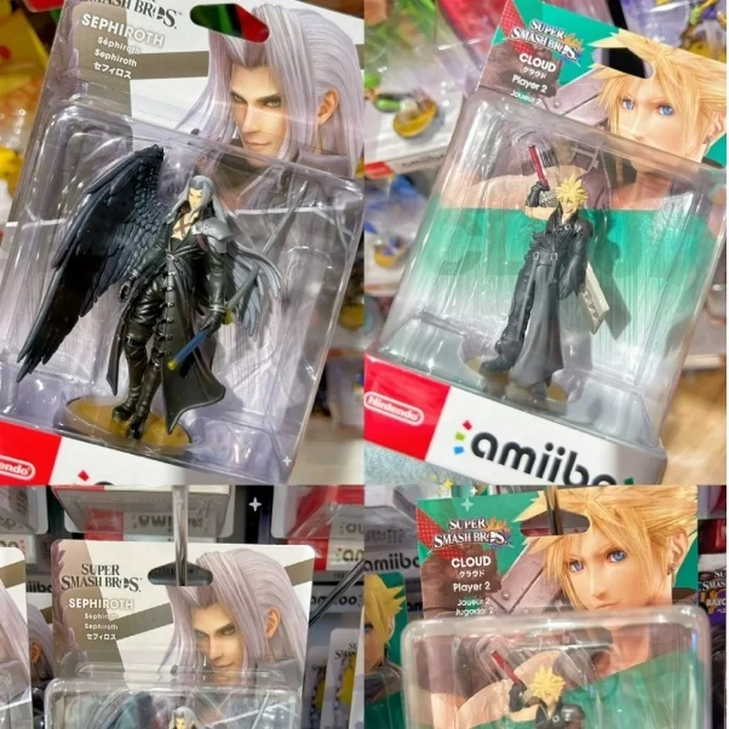 

Original In-Stock Amiib Nintend Super Smash Bros Sephiroth Light Flame Shulk Sakurai Ichihachi Figure Desktop Collection Toy Gif