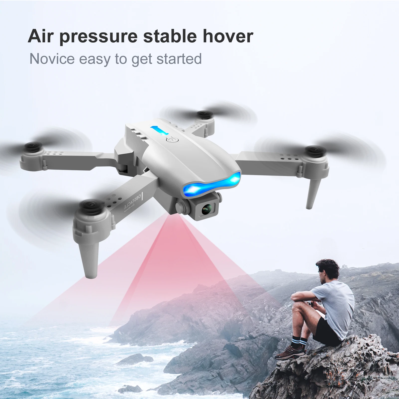 E99 Pro Folding Drone Quadcopter WIFI FPV Remote Control Handle Four Axis Aircraft HD 4K Photography UAV Altitude Fixation