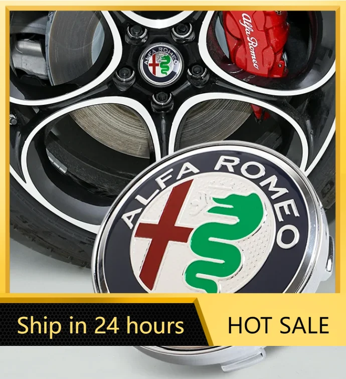 

Car Stickers 4pcs 58mm Car Wheel Rims Hub Center Caps For Alfa Romeo Logo Giulietta Mto Giulia GT 159 147 156 166 Stelvio Brera