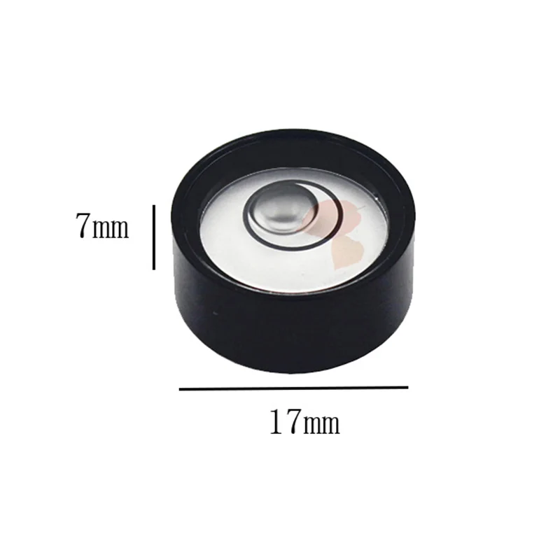 Transparent Circular Metal Bubble Level Diameter 17mm 18mm Horizontal Flat Water Leveling Measuring Instrument Component 1PCS