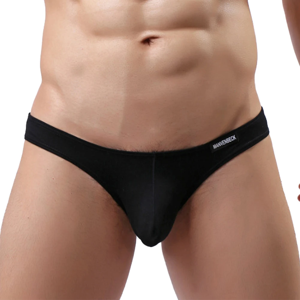 Comfortable Low Rise Panties Jockstraps Cotton Panties 2XL Black Men Underwear 5 Spandex Applicable Gender Male