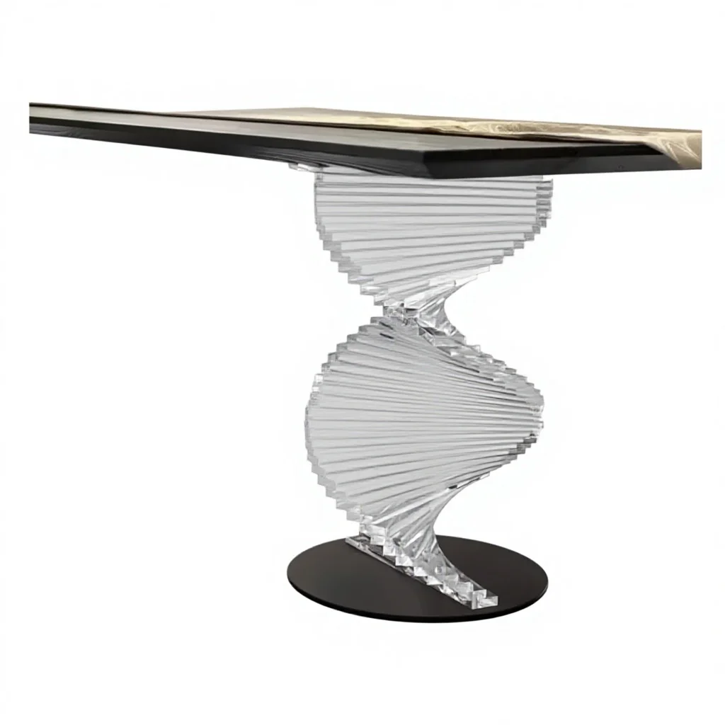 Transparent Designer Side/Tea Table Legs Small Man Waist Rotating Support Rack Island Bracket Partition Furniture Model
