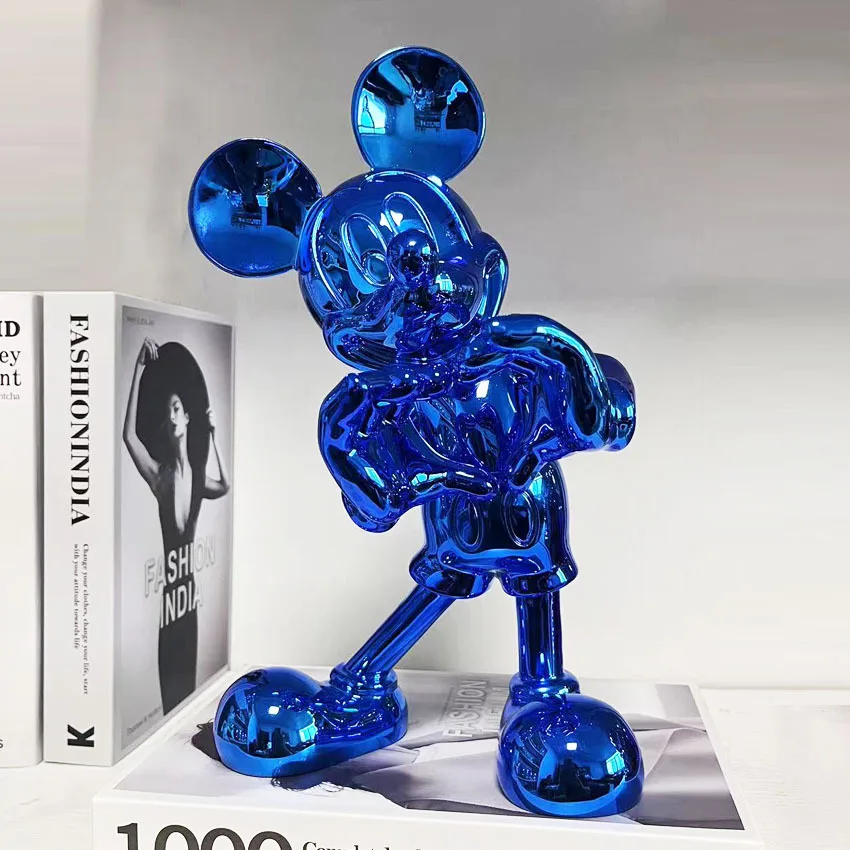 

Статуя Микки Диснея, мультяшные аниме-фигурки, модель из смолы с Микки Маусом, скульптура, украшение для стола, домашний декор, игрушка Диснея для детей, подарок