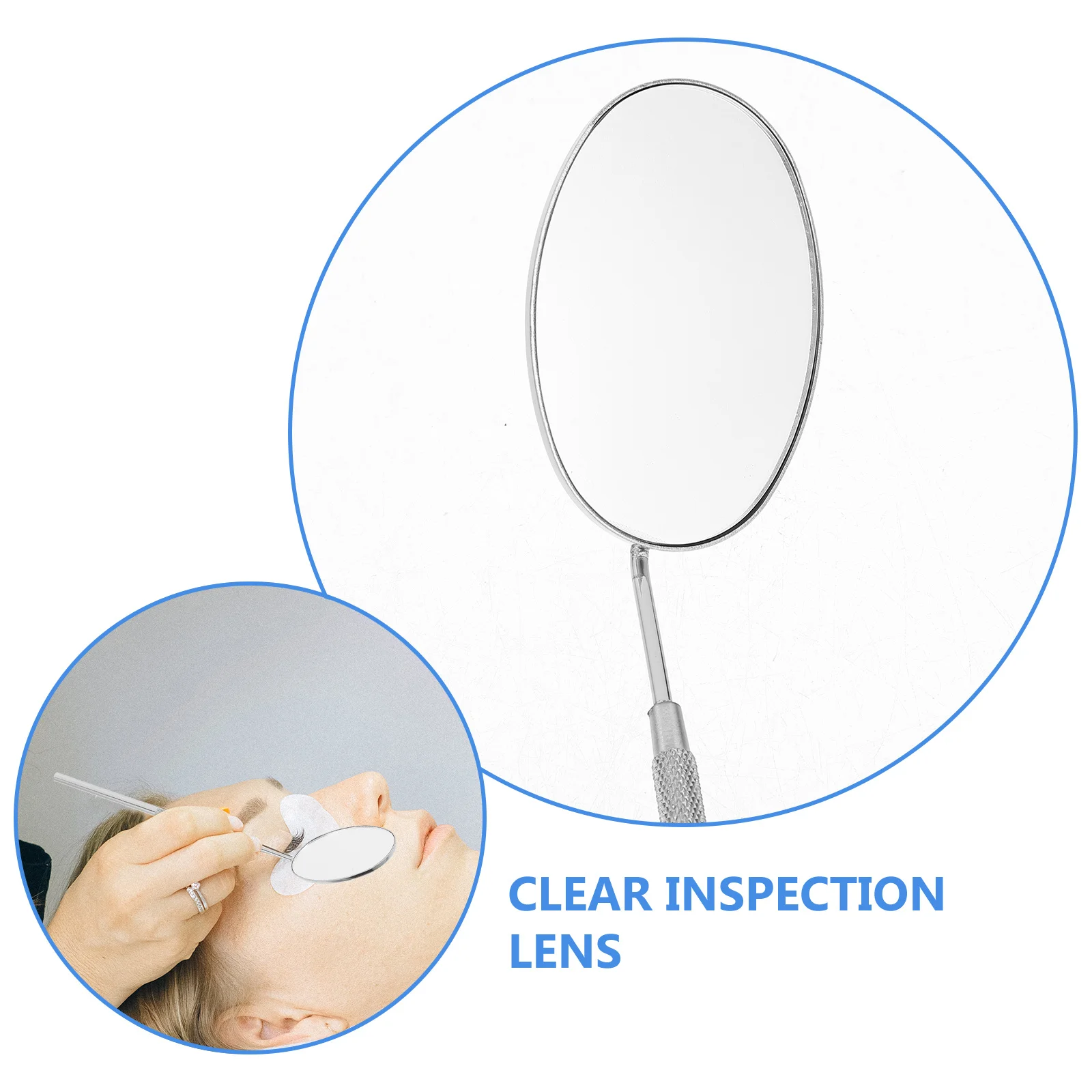 

Premium Eyelash Extension Mirror with Long Handle Anti-Slip Design Face Mouth Inspection Mirror for Lash Supplies Home Beauty