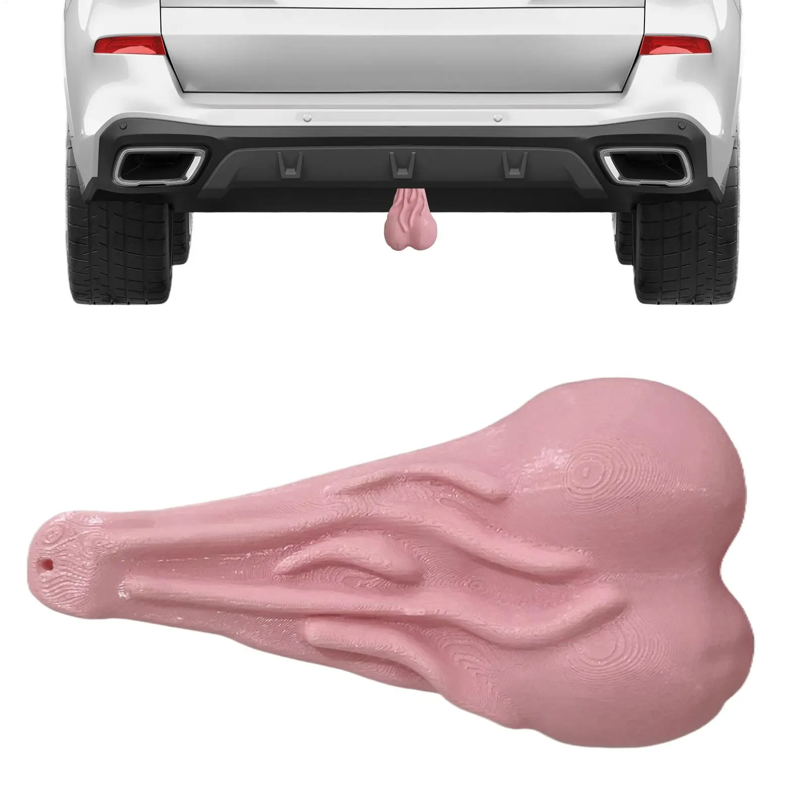 Truck Balls Nuts Decorative Bumper Ornaments Funny Prank Gag Automotive Vehicle Decoration for Boyfriend Husband Men Family
