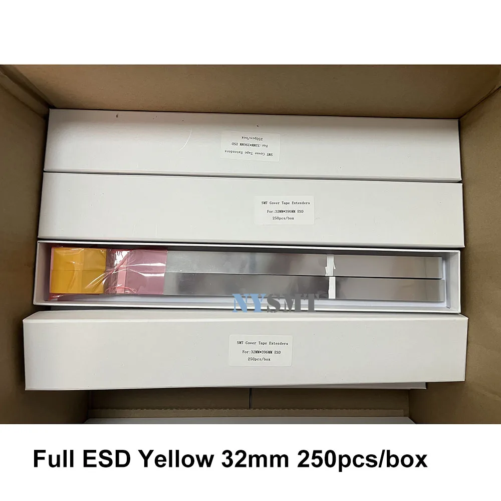SMT Feeder SMT Splice and Extension Tape 32mm Yellow 250pcs Anti-static SMT Splice Tape