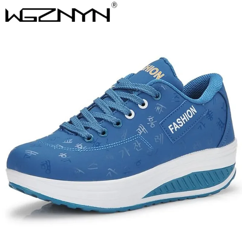 Women Sneakers Solid Wedge Casual Sport Shoes Woman Sneakers Women Outdoor Shoes Woman Lace-up Female Sneakers Zapatillas Mujer