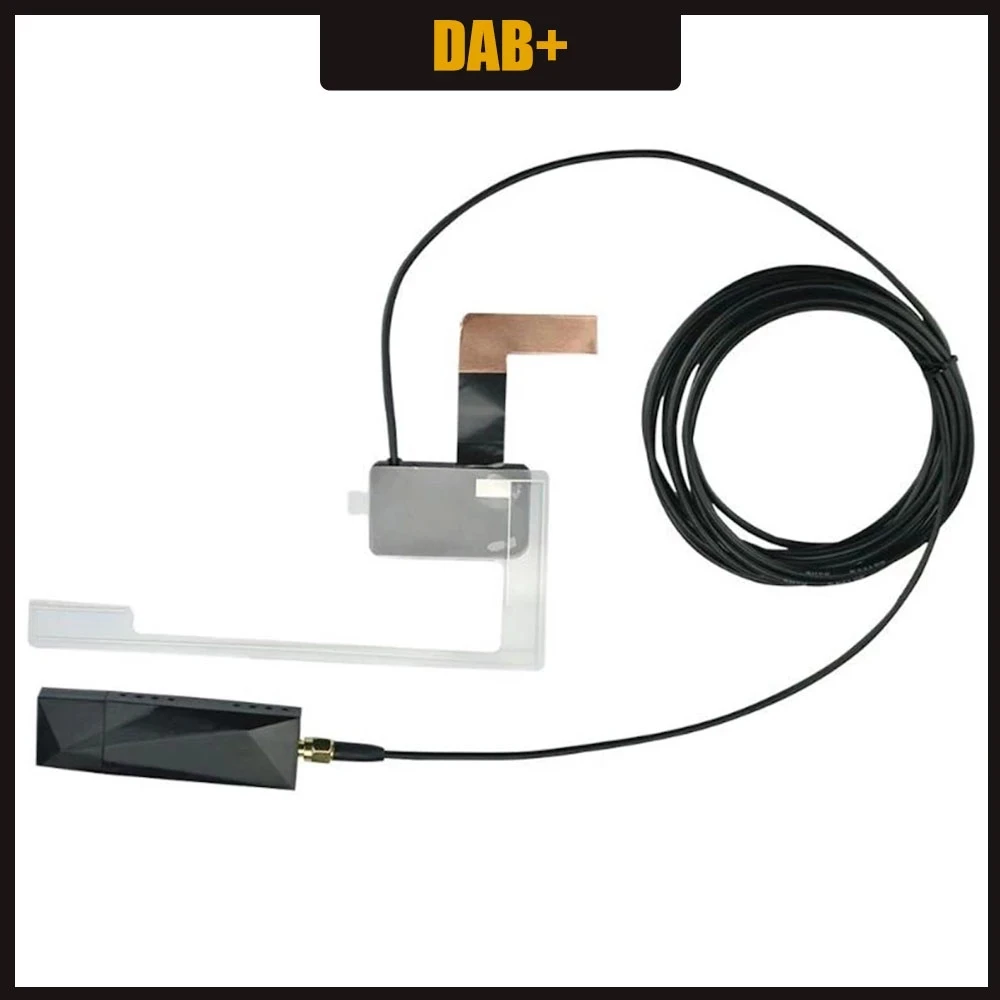 DAB+ Antenna with USB Adapter Receiver for Android Car Stereo Player SMA DAB Receiver Box Auto Radio Aerial Antenna Cable