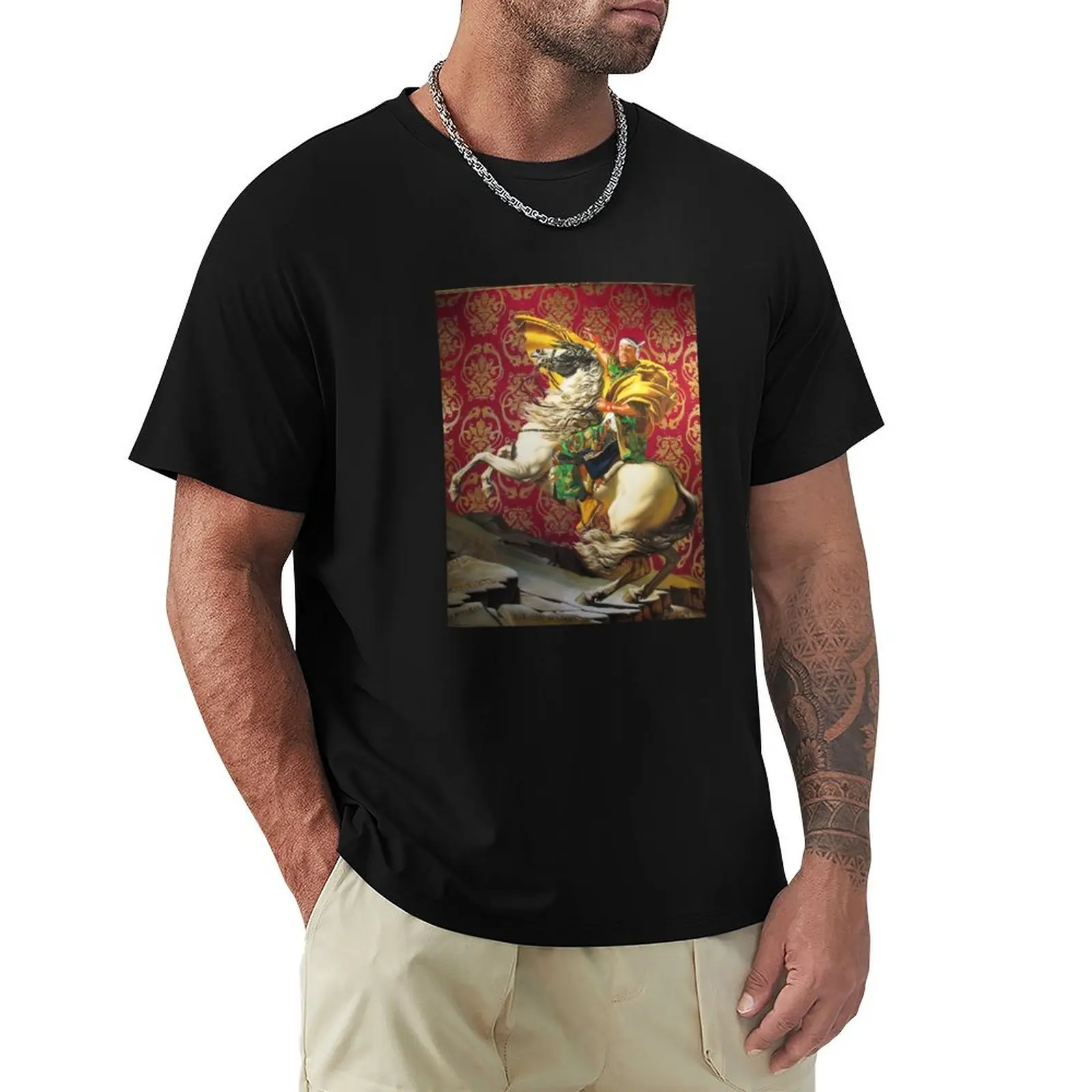 Kehinde Wiley Napoleon Army T-Shirt Casual Street Style Short Sleeve Tee