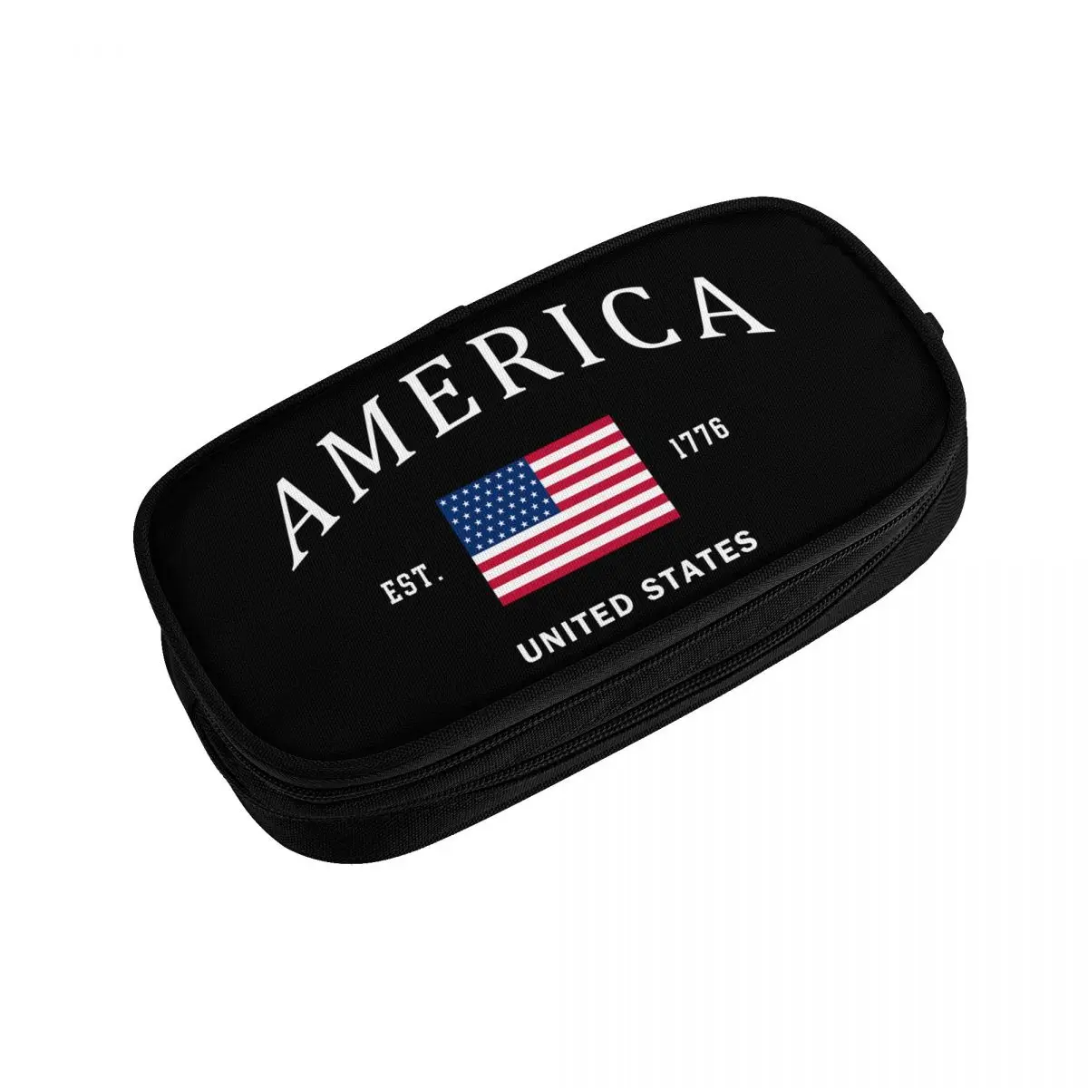 مخصص لطيف الولايات المتحدة العلم مقلمة للبنين بنات سعة كبيرة الولايات المتحدة الأمريكية أمريكا فخر الوطنية حقيبة أقلام رصاص القرطاسية #3