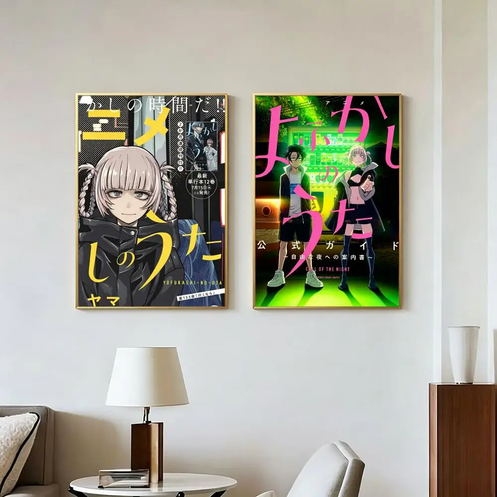 Anime Art C-Call of the Night Poster Peel And Stick Wall Art Self Adhesive PP Waterproof Wall Decor Living Room Bedroom Gift