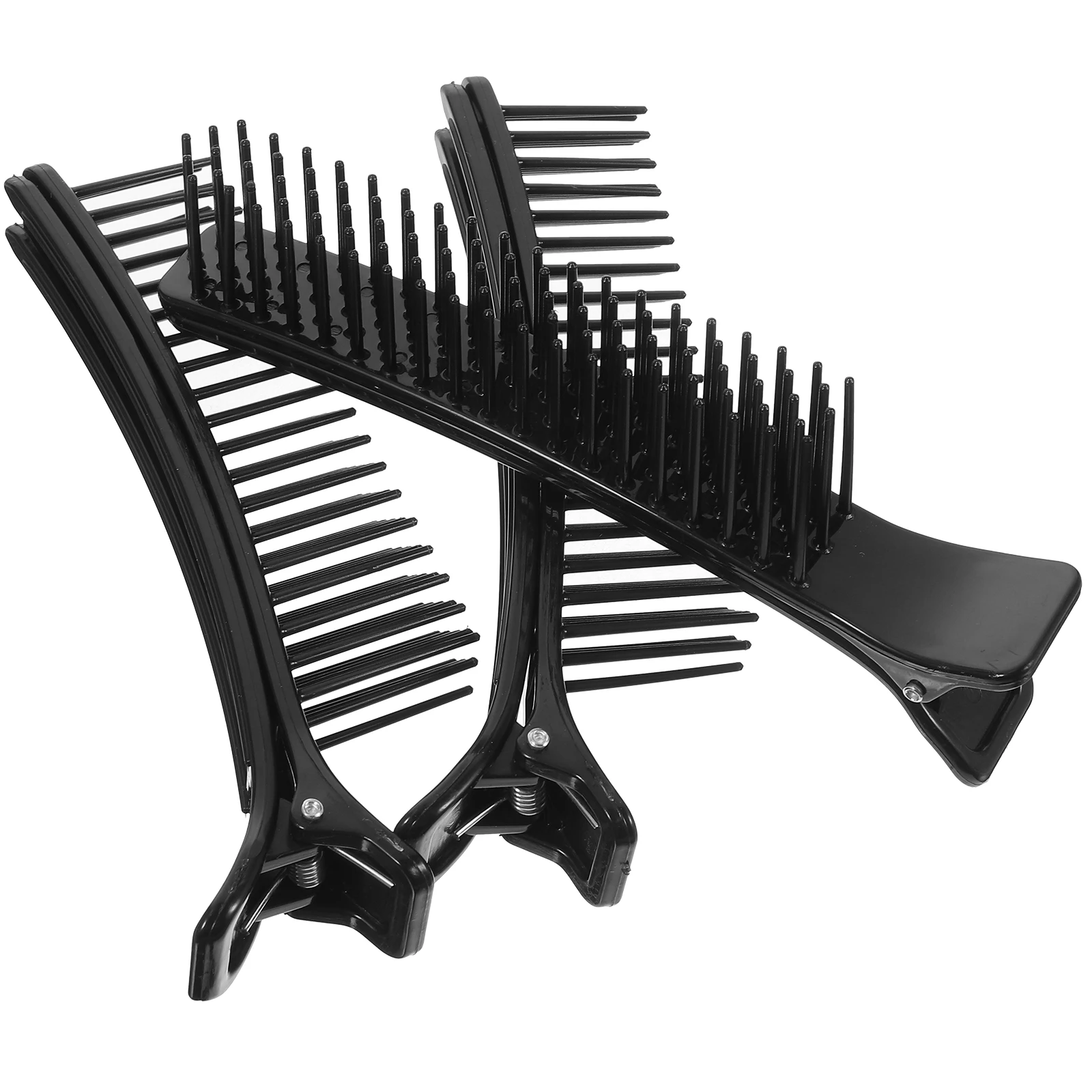 

3pcs Layered Styling Clips Black Large Plastic Shape Curls Rollers Hair Volume Root Clips Sectioning Tools Salon Accessories