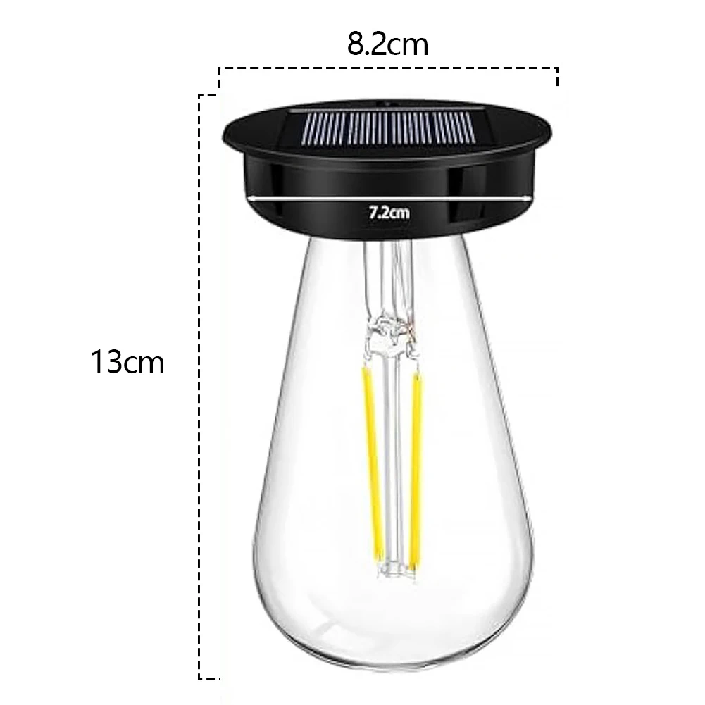 8cm Solar Lamp Base with LED Bulb Solar Lights Replacement IP44 Waterproof Courtyard Light Base for Outdoor Camping Picnic