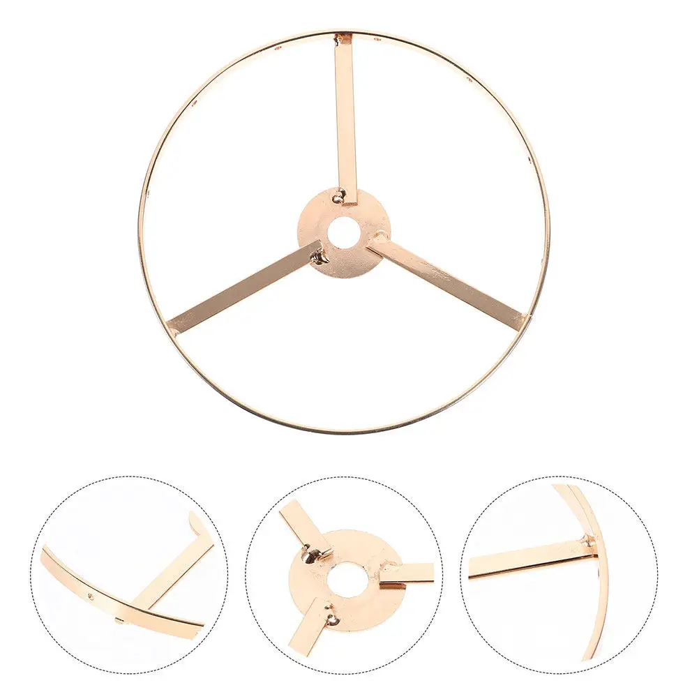 

2Pcs Lampshade Frame Iron Ring E27 Round Wire Frame 13Cm Center Hole for Table Floor Pendant Lamps DIY Lamp Shade Holder