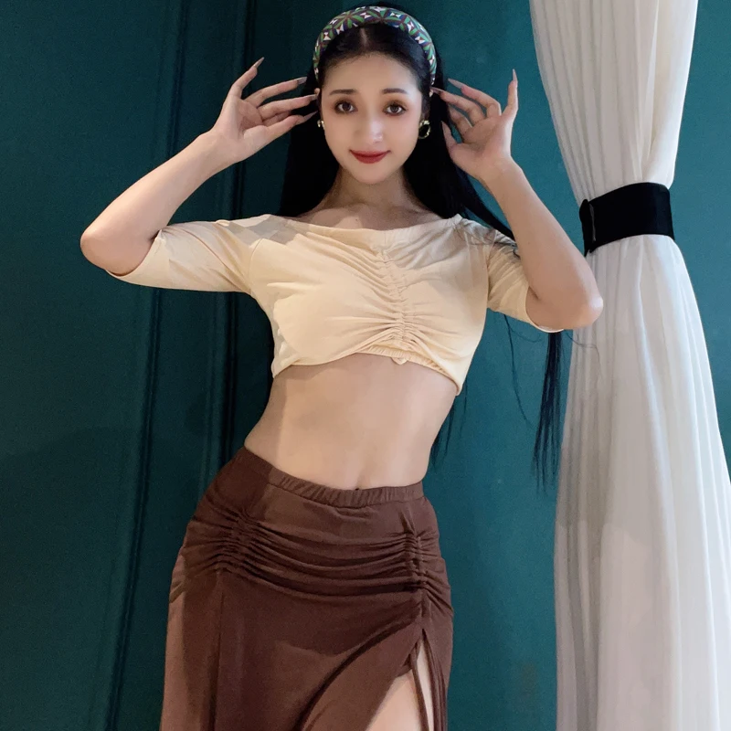 Belly Dancing Training Clothing Women's Customized Pure Cotton Comfortable Practice Clothing Eastern Dance Performance Set