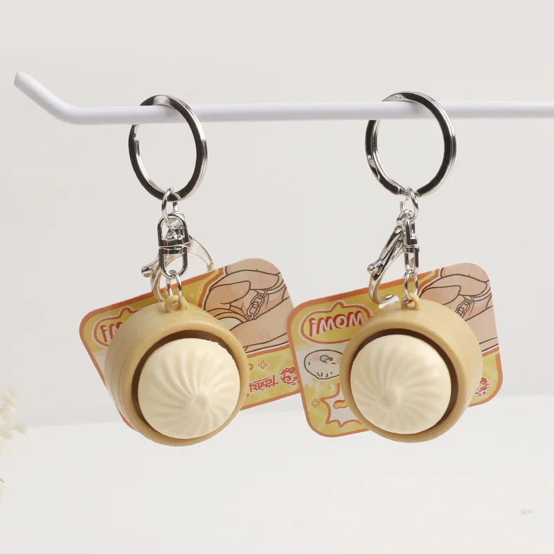 

Creative Mini Steamer Bun Pendant 2Stress Relief Soft and Slow Rebound Decompression Simulation Hanging Bag Decoration Toy Gifts
