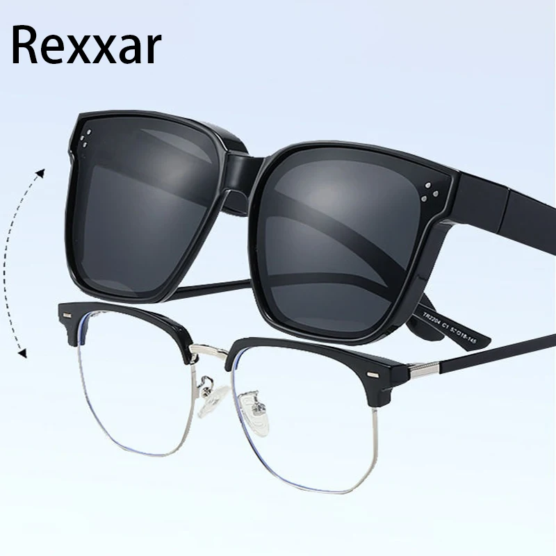 2023 New Fashion Polarized Sunglasses Cover Over Myopia Prescription Glasses Portable Men Women Vintage Fishing Driving Eyewear