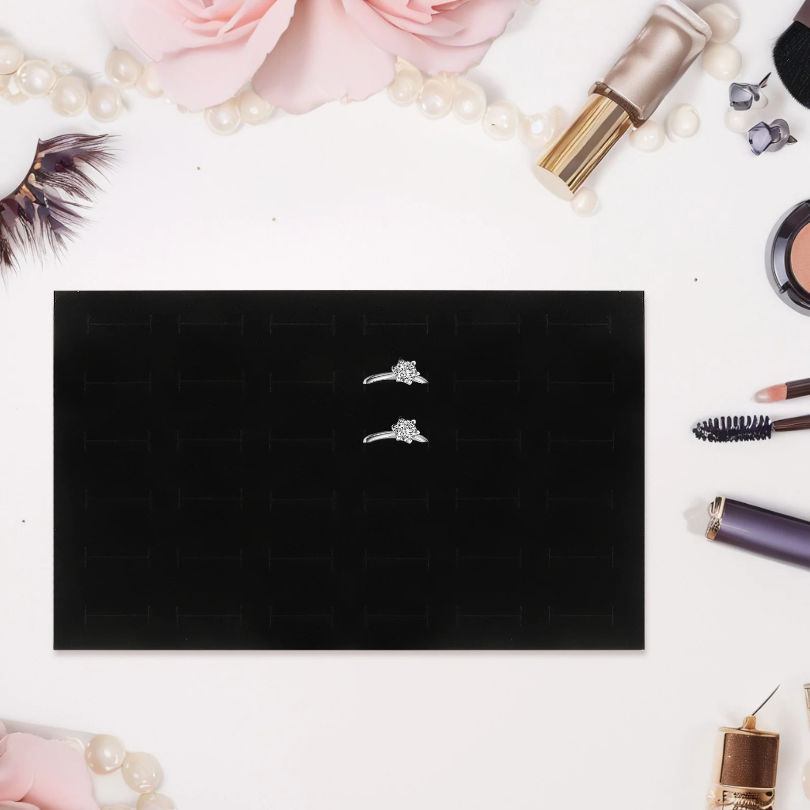 

5Pcs Stackable Jewelry Box Liner Ring Organizer Sponge Pads for Earring Display Storage Inserts Tray Jewelry Storage Tray