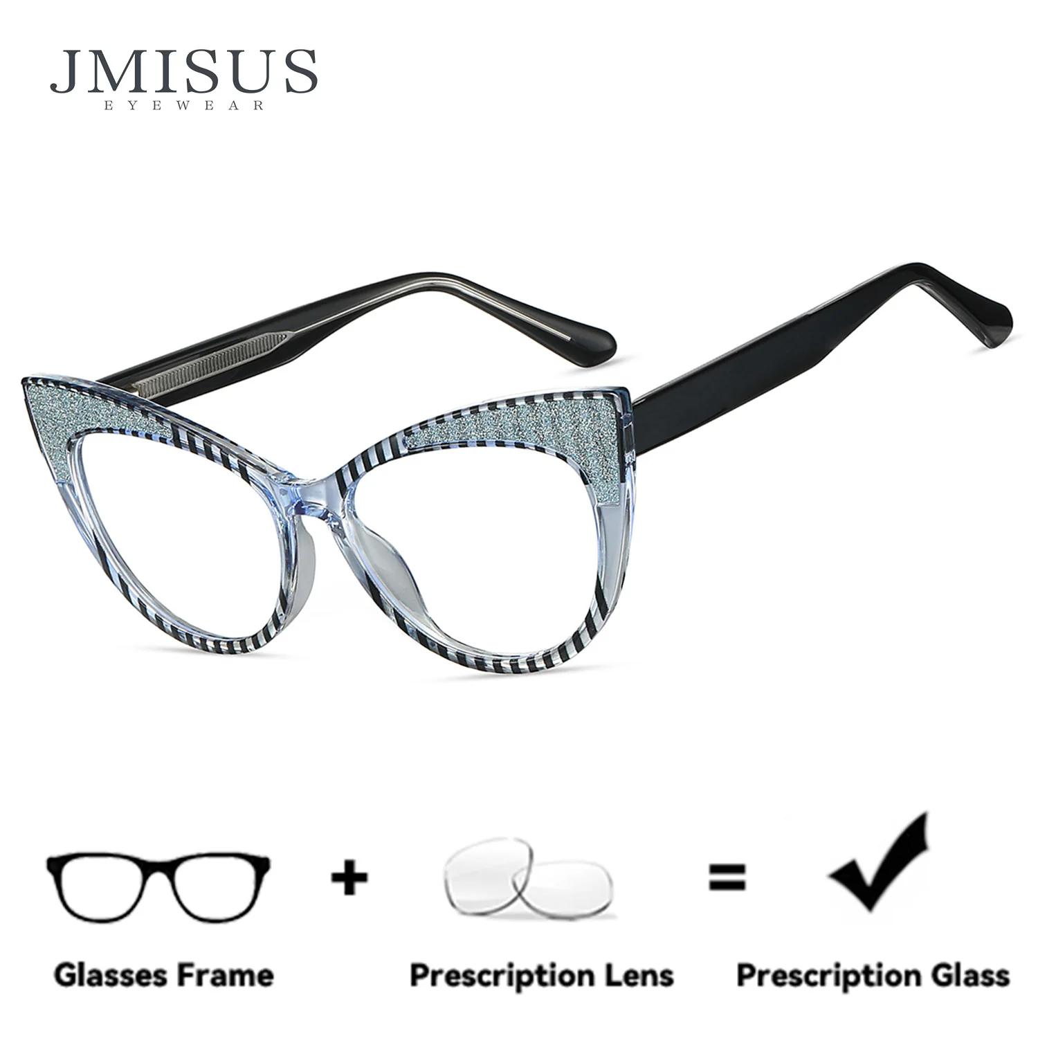 

JMISUS Woman Retro Ceat Eye Handmade Acetate Medical Eyeglasses Anti-Blue Light Photochromic Butterfly Prescription Eyewear