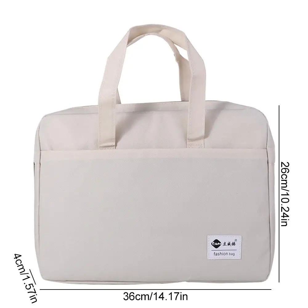 Large Capacity Document Storage Bag Double Layer Oxford Cloth Book Storage Bag with Handle Waterproof Minimalist File Folder