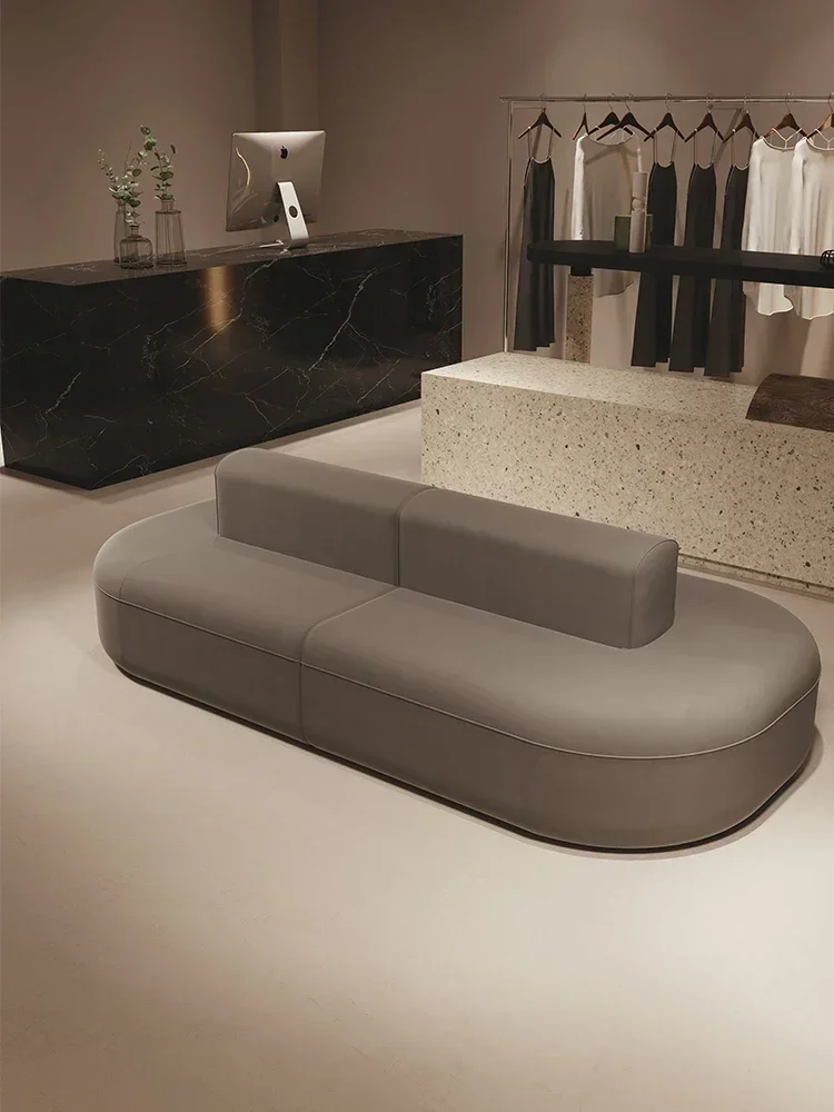 A Double-sided sitting back-to-back straight-row sofa, booth hall, seating area