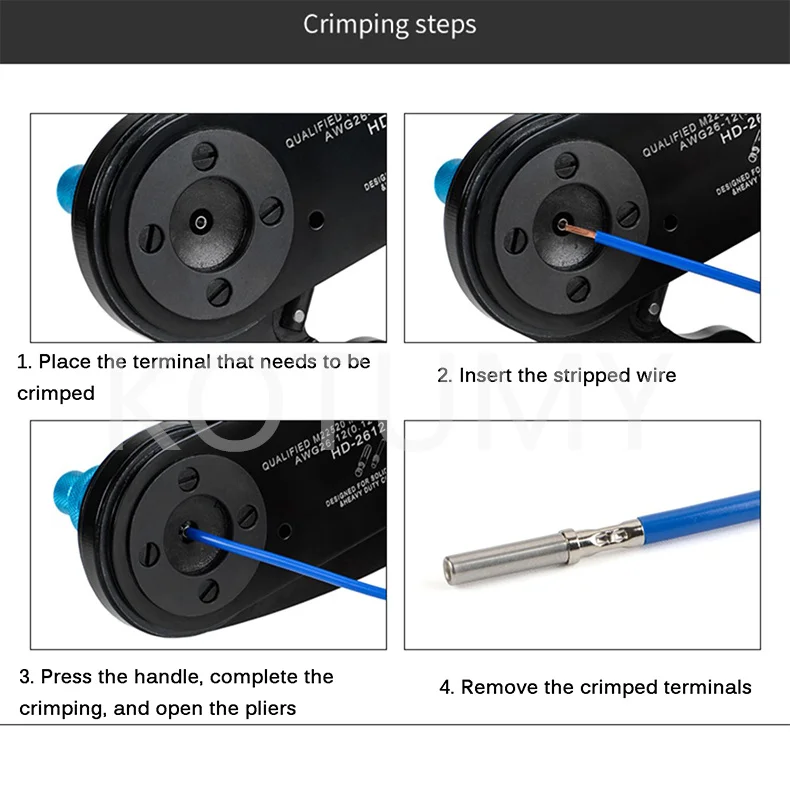 Aviation Terminal Four-point Crimping Pliers HD2612 Heavy-duty Connector Pin Crimping Pliers M22520/1-01