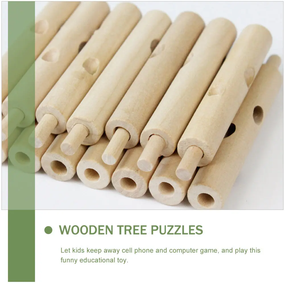 

1Set Kids Puzzle Wooden 3D Tree Assemble Educational Creative Children Jigsaw Parent Child Activity