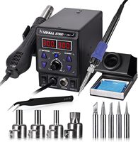 Yofuly 750W Hot Air Soldering Station, 2 in 1 Rework Station Soldering Iron Set 8786D SMD Desoldering Station & Soldering Statio