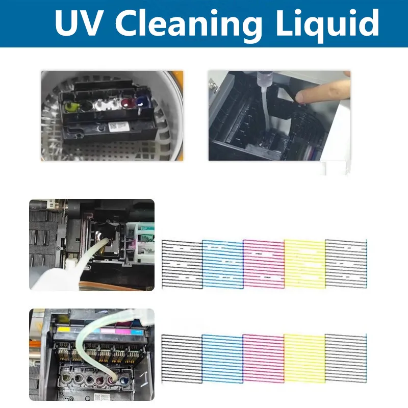 1000ML UV Cleaning Liquid For Epson Roland Mimaki UV Printer Cleaning Fluid For UV Printhead Cleaning Solution UV Ink Cleaner