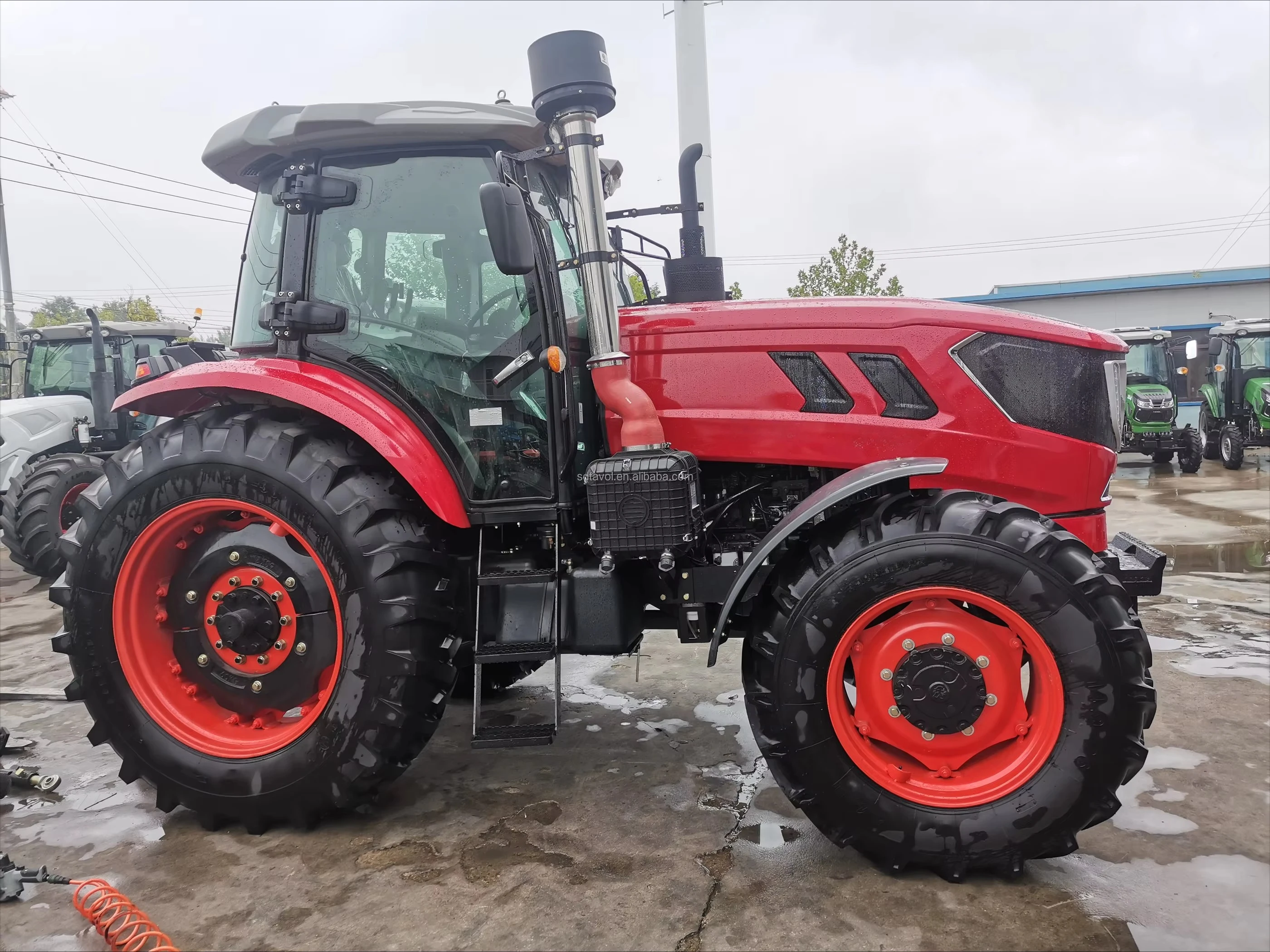 4-Stroke Diesel 50HP to 100HP 4WD Farm Tractor with Multiple Power Options for Plowing and Rotary Tilling