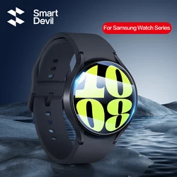 SmartDevil 2/3PCS Screen Protector for Samsung Watch 4/5/6 47mm 44mm 40mm Tempered Glass Full Cover Watch Accessory Anti-Scratch