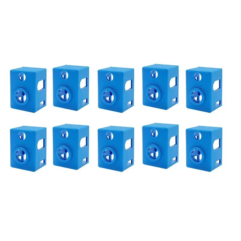A46M-10Pcs For V6 PT100 Heated Block Silicone Sock Cover For 3D Printers - Enhanced Heat Retention & Protection