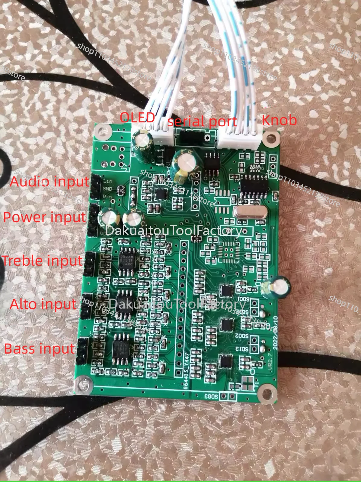 Electronic Crossover Board Active Three-way Crossover Board DSP Parametric Equalization Board 6-channel PEQ