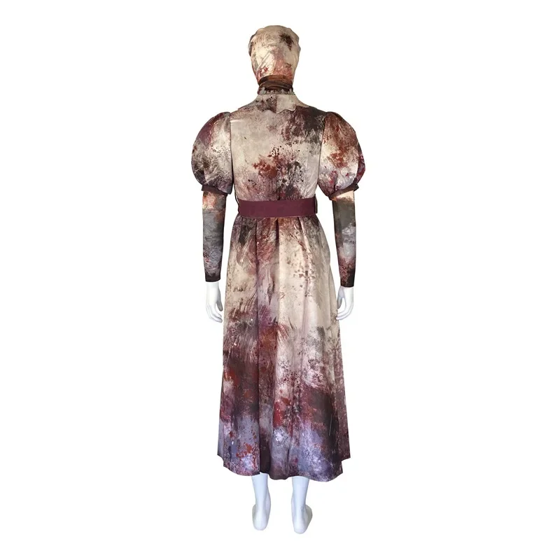 Dead zombie daylight cosplay costume dress headgear hat girl Nurse killer uniform Halloween carnival accessories set