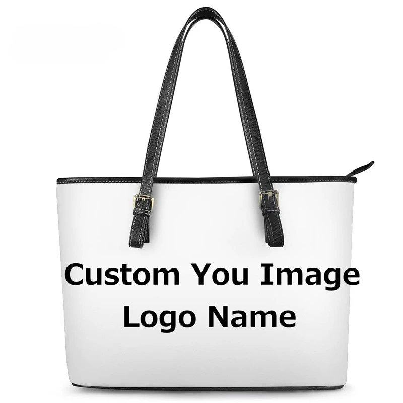 Saddle Bag Women Customize Name Image Photo Logo Lady Handbags Large Capacity Women Shoulder Bags Leather Casual Tote Bags Solid