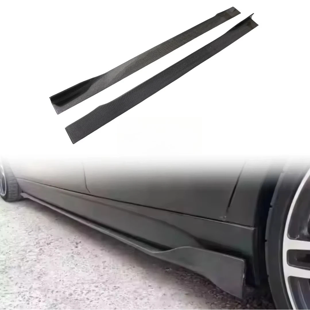 Carbon Fiber Customized Length Universal Side Skirt for BMW/Benz/Audi/GM Extended Apron Body Set with Polished Finish