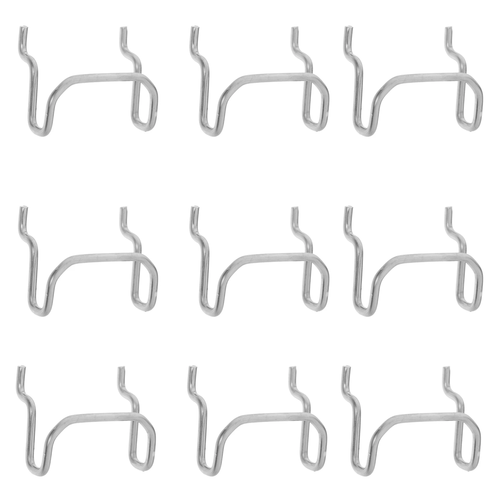 

10 Pcs Pegboard Hooks Stainless Steel Heavy Duty Tools Hanger for Storage Bin Garage Organization Thickened Design Durable