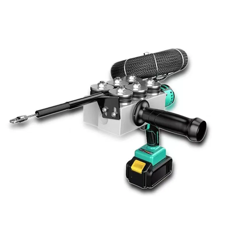 Electric threading machine High power dark tube electrician wire drawing machine Pipeline wire feeder